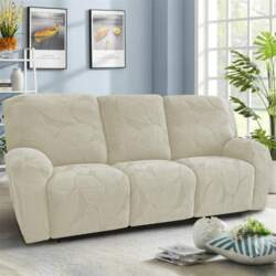 3 Seater Leaf Jacquard Split Recliner