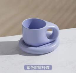 400ml Splashed Ceramic Coffee Cup Dish