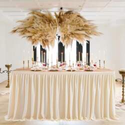6FT/9FT Polyester Table Skirt for Rectangle/Round