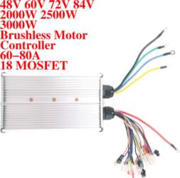 72V 2000W E-bike Controller Brushless Motor