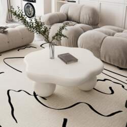 80cm Cream Cloud Shaped Coffee Table
