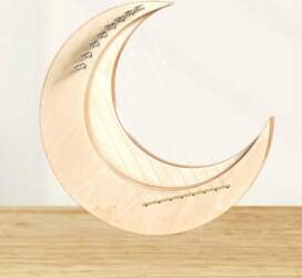 8 String Lyre Harps Classical Moon