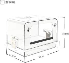 Acrylic Parrot Bathing Box Large Bird