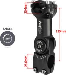 Adjustable MTB Stem 0-60 Degree Adjust