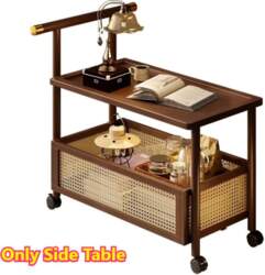 Antique Mobile Sofa Side Table Tea