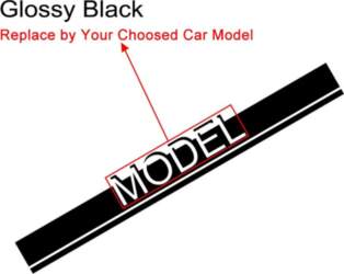Auto Engine Bonnet Trim Decal For