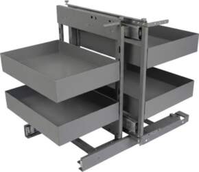 Basket for kitchen cabinet magic cargo