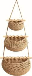 Boho Chic 3-Tier Wall Hanging Storage