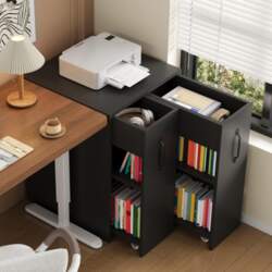 Bookshelf with Casters - Sideboard with