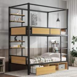 Bunk bed, iron + MDF, double