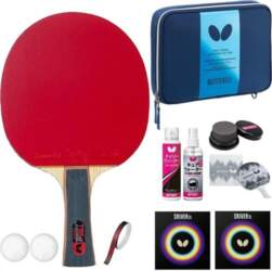 Butterfly Table Tennis Set Racket, Rubber