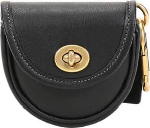 Coach Black Pebbled Leather Mini Saddle