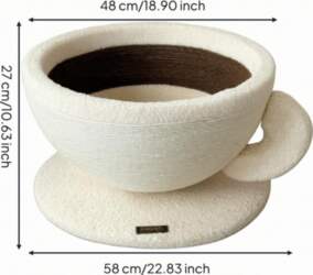 Coffee Cup Cat Bed Multi-Functional Scratching