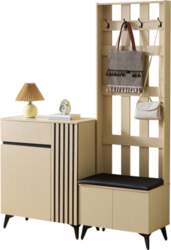 Combination Set: Coat Rack with Bench