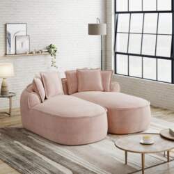 Comfortable Chenille Cloud Double Sofa, frameless