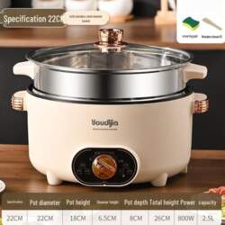 Compact Multi-Function Electric Cooker: Rice, Noodles