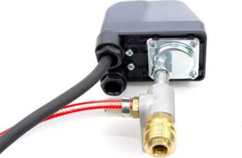 Compressor switch for automatic plastering unit