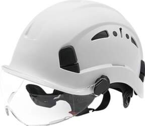 Construction Safety Helmet With Goggles Visor