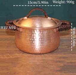 Copper Tableware Small-Sized Pasta Pot,With