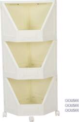Corner Storage Cabinet with 4 Movable