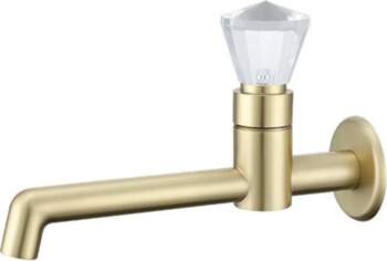 Crystal Handle Wall-Mounted Single Cold Basin