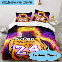 Custom Name 3PCS Lakers Legend Bedding