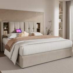 Double Bed with Wireless Charging USB