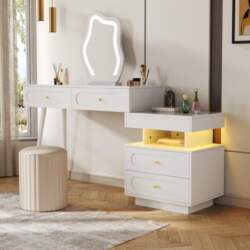 Dressing Table with LED Mirror and