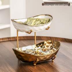Elegant Multi-Layer Ceramic Fruit Bowl with