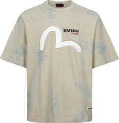 Evisu Seagull And Logo Print Oversized