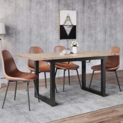 Extendable Dining Table, L140/180*W80*H75, Industrial Style