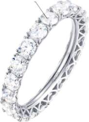 Full Eternity Moissanite Ring Sterling Silver
