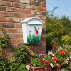 Garden Wall Mailbox Bird and Flower