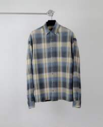 GOZER Oversized Flannel Check Shirts_Light Blue