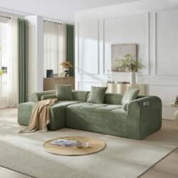 Green Corner Sofa made of Cozy