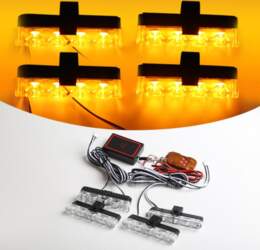 Grill Car LED Light Strobe Red