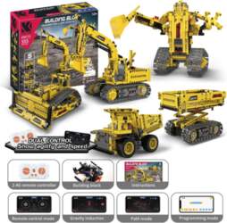 K96173 555PCS 5-in-1 Programmable Engineering Vehicle