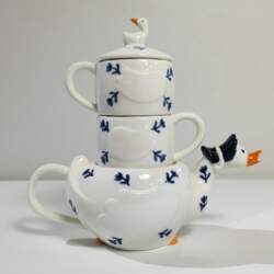 Kawaii Duck Ceramic Tea Set -