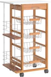 Kitchen trolley on casters with drawer