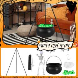 Large Witch Cauldron Tripod with String