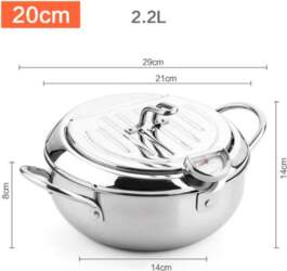 LMETJMA Japanese Deep Frying Pot with