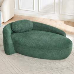 Minimalist Teddy Fleece Sofa with Rounded
