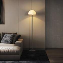 Modern Floor Lamp with Double-Layer Lampshade