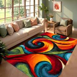 Modern Hexagon Geometric Carpet Abstract Wave