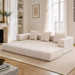Modular Chenille Block Sofa - Super