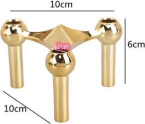 Molecular Structure Metal Candlestick, Minimalist Splicing