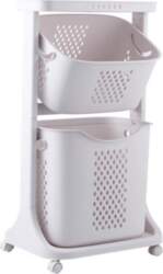 Multi-Tier Rolling Laundry Hamper Dirty Clothes