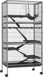 Multifunctional rodent cage with 4 platforms