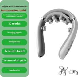 Neck Massager Electric Microcurrent Multi-Head Replaceable