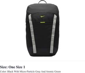 Nike Fabric Backpack Regular Men`s Black